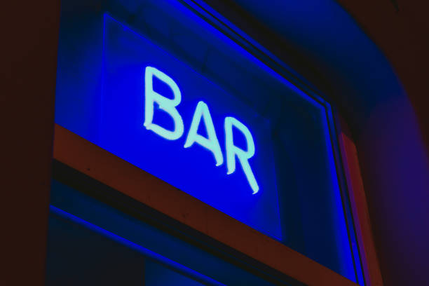 istock neon bar sign showcase bright glow blue advertisement club 1286159566
