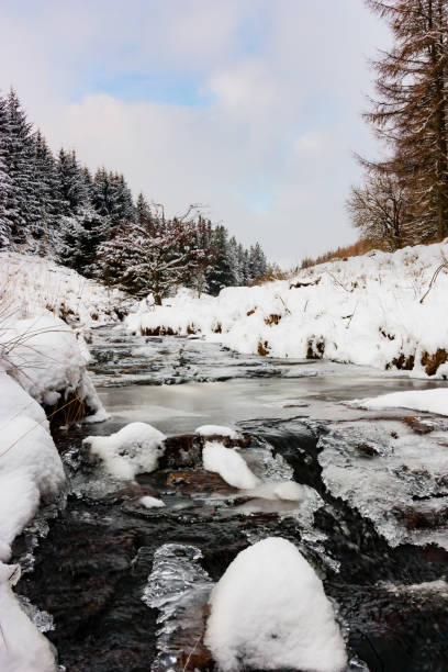 istock Stream running through a frozen landscape 1286165982