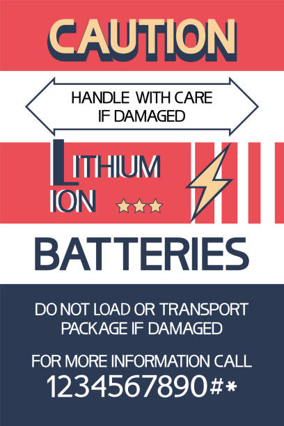 Batteries ion de prudence.Lithium. - Illustration vectorielle