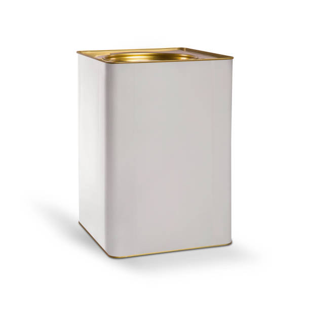close up of paint container on white background. 18 liter.