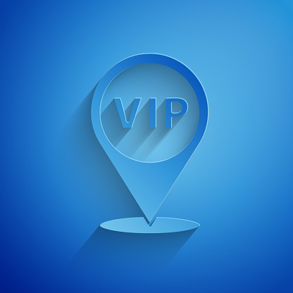 파란색 배경에 격리된 위치 Vip 아이콘을 용지 잘라냅니다 종이 아트 스타일 벡터 우아에 대한 스톡 벡터 아트 및 기타 이미지 ... 파란색 배경에 격리된 위치 Vip 아이콘을 용지 잘라냅니다 종이 아트 스타일 벡터 우아에 대한 스톡 벡터 아트 및 기타 이미지 ...