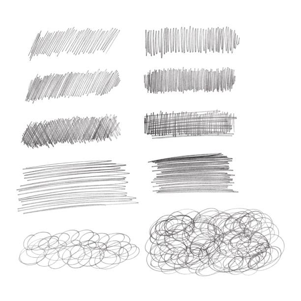istock Set of hand drawing lines circles by pencil, vector, cut off 1286172482