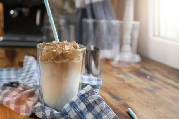 istock Whipped Dalgona Coffee Served in a Glass 1286174012