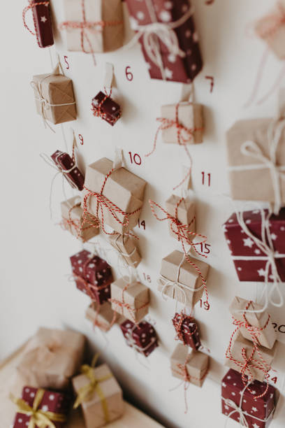 istock Christmas Advent calendar hanging on the wall. 1286174742