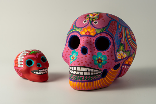 Mexican skull representation of the day of the dead
