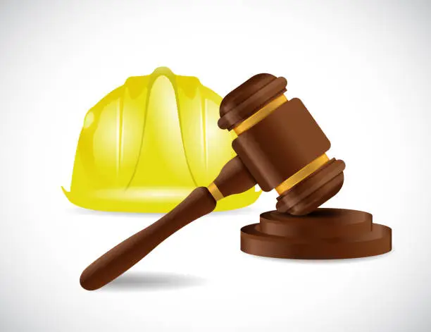 Vector illustration of Construction law illustration design