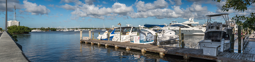 Peaceful morning at Miami Beach marina.