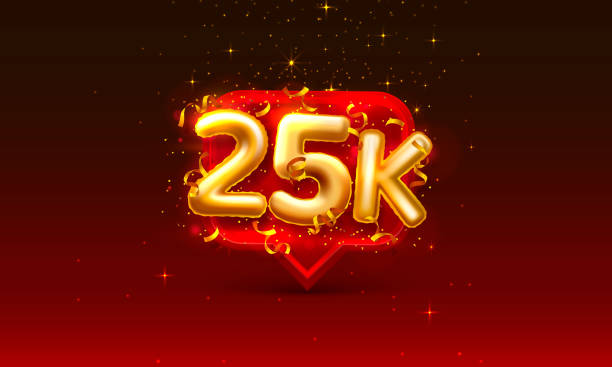 Thank you followers peoples, 25k online social group, happy banner celebrate, Vector Thank you followers peoples, 25k online social group, happy banner celebrate, Vector illustration computer computer icon friendship sign stock illustrations