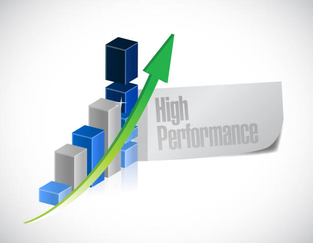 ビジネスグラフ。高性能のイラスト - performance improvement graph growth点のイラスト素材／クリップアート素材／マンガ素材／アイコン素材