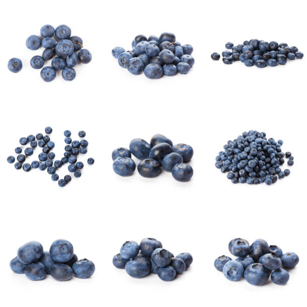 istock Blueberries set isolated on white background. Bilberry. Clipping path. 1286198039