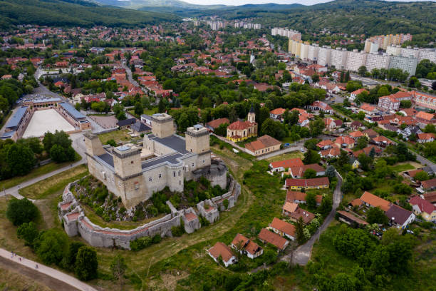istock Flying over city area 1286198150