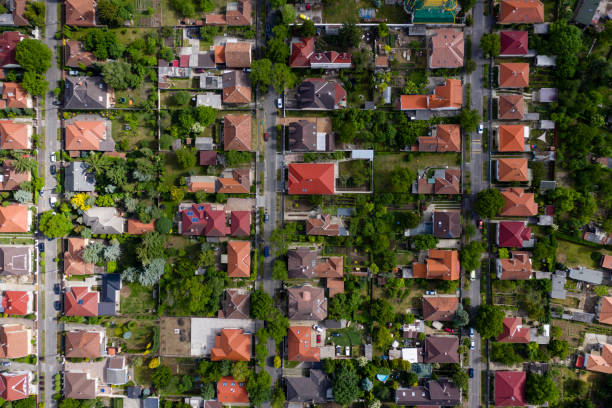 istock Flying over city area 1286198153