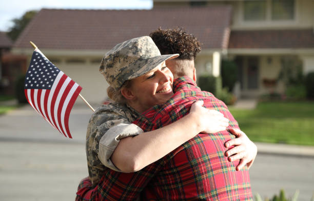 istock Military Deployment Woman Returns to Husband 1286200630