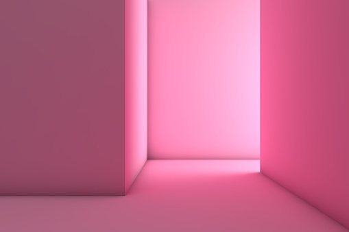 Pink empty room