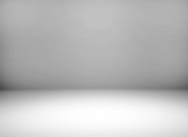 istock Gray room in the 3d. Blurred soft grey background, 3d render 1286208950