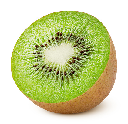 kiwi isolated on white background, full depth of field, clipping path