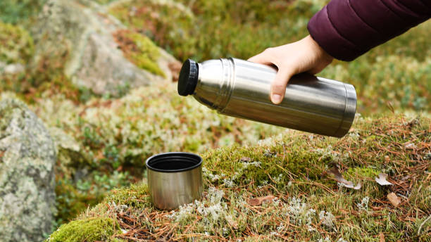 istock Pouring up hot coffee outdoors in the forest 1286219021