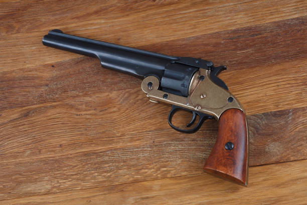 istock old west era .44 smith and wesson single action revolver gun 1286222395