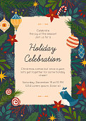 istock Christmas and Happy New Year party invitation template 1286223543