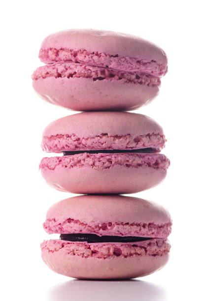 istock Three macaroons standing on top of each other 1286223804