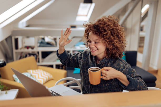 istock Portrait of a beautiful student having an online class 1286224312