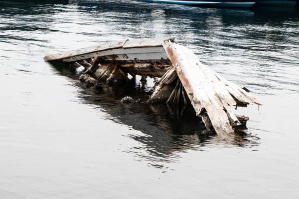 istock A half sunken wooden boat 1286228728