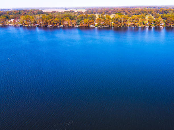 istock Lake scene from a aerial view 1286229889