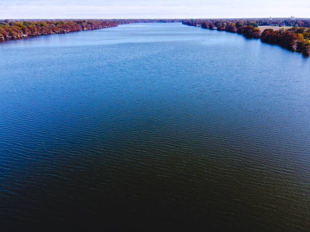 istock Lake scene from a aerial view 1286229904