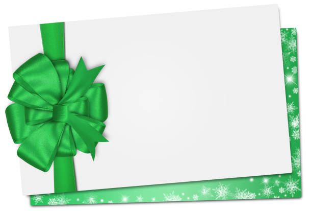 istock Gift card note with ribbon on isolated background 1286236992
