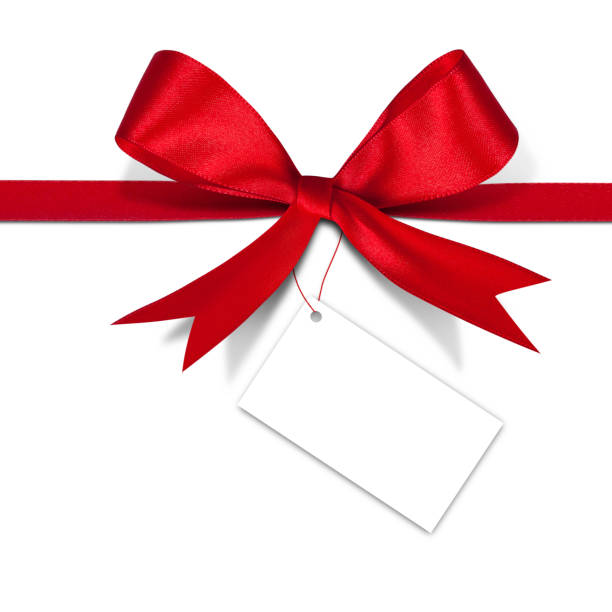 istock Gift card note with ribbon on isolated background 1286237099