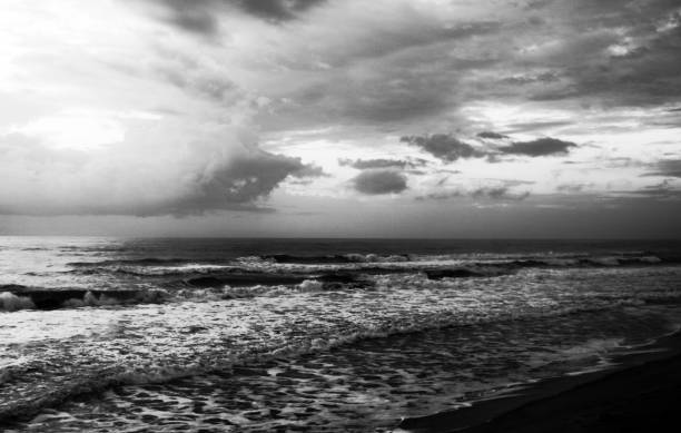 istock Black and White angry sea 1286237696