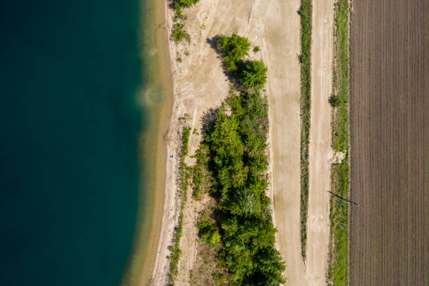 istock Aerial view of crushed stone quarry 1286239857