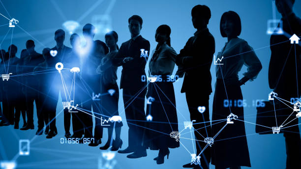 istock Business network concept. Group of multinational people. Human resources. 1286245560