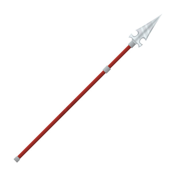 istock Medieval war type of weapon, concept icon pike old cold weapon flat vector illustration, isolated on white. Cartoon equipment of murder. 1286250336