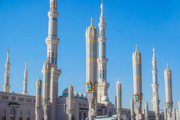 The pillars and architecture of Al-Masjid An-Nabawi, often called the Prophet Mosque is the second holiest site in Islam and is one of the largest mosques on earth.