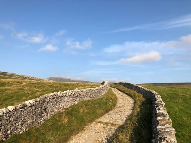istock Footpath on approach to Ingleborough, Three Peaks, Ingleton, Yorkshire Dales, Yorkshire, England, United Kingdom 1286254913