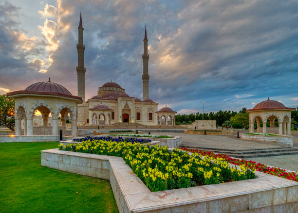 ビン・タイムール・モスク、アル・クワイア、オマーンのスルタンと言った。 - oman greater masqat mosque al khuwair mosque ストックフォトと画像