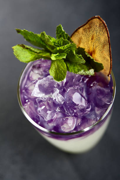 istock Modern cocktail with pear and ube  sweet potato 1286265208