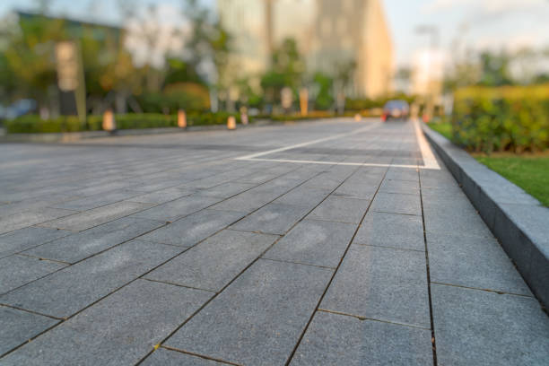 istock modern buildings and empty pavement in china 1286265894