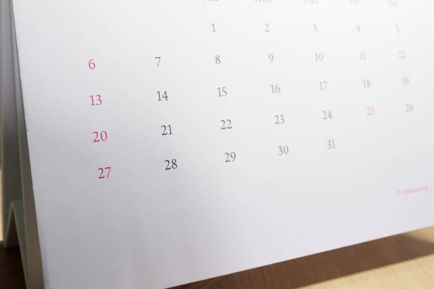 istock Table calendar of December 2020 1286268437