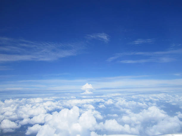 istock Beautiful landscape with white cloud and blue sky from high view 1286269196