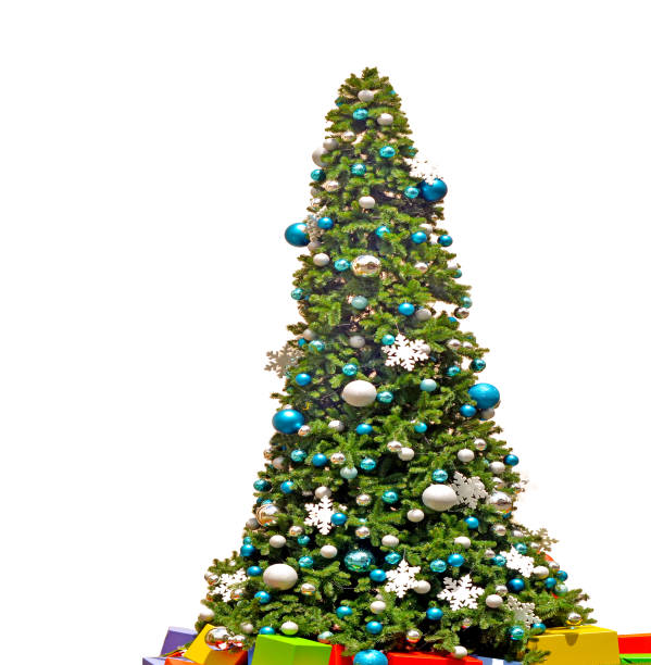 istock Christmas Tree and gifts isolated on white background 1286269516