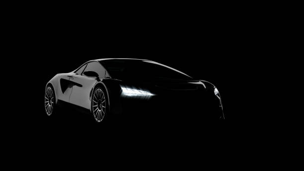 istock sportscar silhouette on black background 1286270451