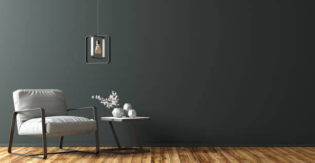 istock Interior with armchair and coffee table 3d rendering 1286272294