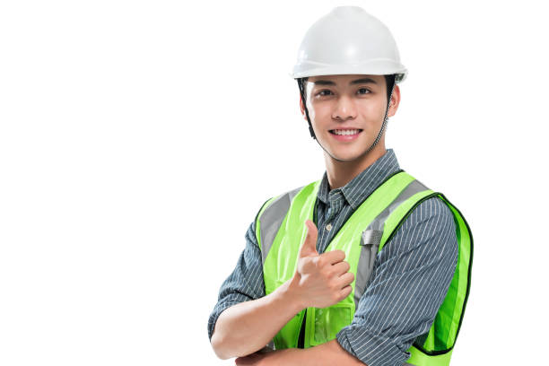 istock Wearing a helmet of young engineers 1286274169
