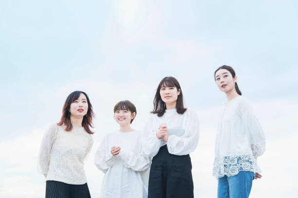 istock 4 Japanese women talking with a smile 1286274231