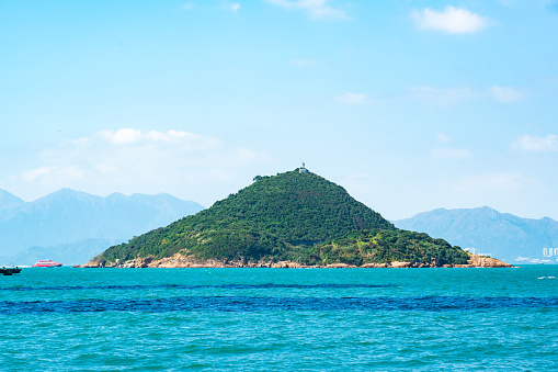 The island of Green Island at the west of island hk