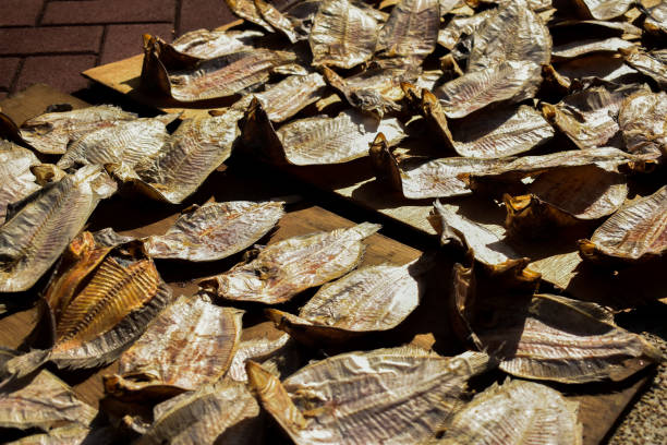 istock Dried Flounder Fish, Food Background 1286274708
