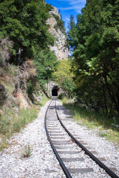 Hiking in Vouraikos Canyon on the train lines