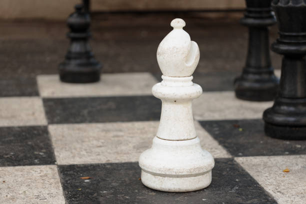 istock Large pawn chess piece in a public park 1286278994